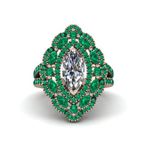 Diamond Three Layer Halo Marquise Ring - Destiny No. 17 image 1
