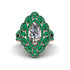 Diamond Three Layer Halo Marquise Ring - Destiny No. 17 image 1