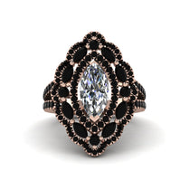 Diamond Three Layer Halo Marquise Ring - Destiny No. 32 image 1