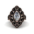 Diamond Three Layer Halo Marquise Ring - Destiny No. 32