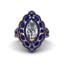 Diamond Three Layer Halo Marquise Ring - Destiny No. 62 image 1