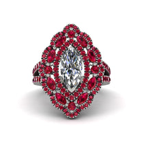Diamond Three Layer Halo Marquise Ring - Destiny No. 48 image 1