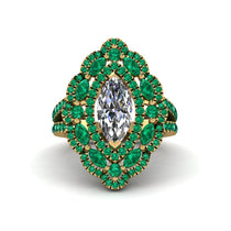 Diamond Three Layer Halo Marquise Ring - Destiny No. 16 image 1