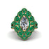 Diamond Three Layer Halo Marquise Ring - Destiny No. 16