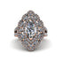 Diamond Three Layer Halo Marquise Ring - Destiny No. 2 image 1