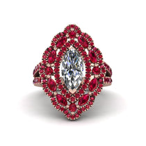 Diamond Three Layer Halo Marquise Ring - Destiny No. 47 image 1
