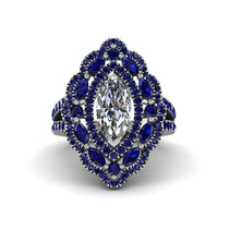 Diamond Three Layer Halo Marquise Ring - Destiny No. 63 image 1