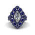 Diamond Three Layer Halo Marquise Ring - Destiny No. 63