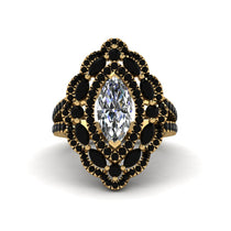 Diamond Three Layer Halo Marquise Ring - Destiny No. 31 image 1