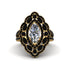 Diamond Three Layer Halo Marquise Ring - Destiny No. 31