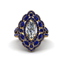Diamond Three Layer Halo Marquise Ring - Destiny No. 61 image 1