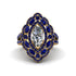 Diamond Three Layer Halo Marquise Ring - Destiny No. 61