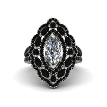 Diamond Three Layer Halo Marquise Ring - Destiny No. 33 image 1