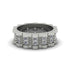 Diamond Wavy Gold Men's Wedding Ring - Joshua No. 3