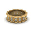 Diamond Wavy Gold Men's Wedding Ring - Joshua No. 1 image 3