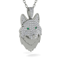 Diamond Wolf Spirit Pendant (10)
