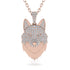Diamond Wolf Spirit Pendant - Gabriel No. 2
