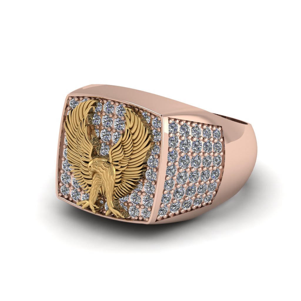 Diamonds Luxury Gold Eagle Ring - Sutton No. 17