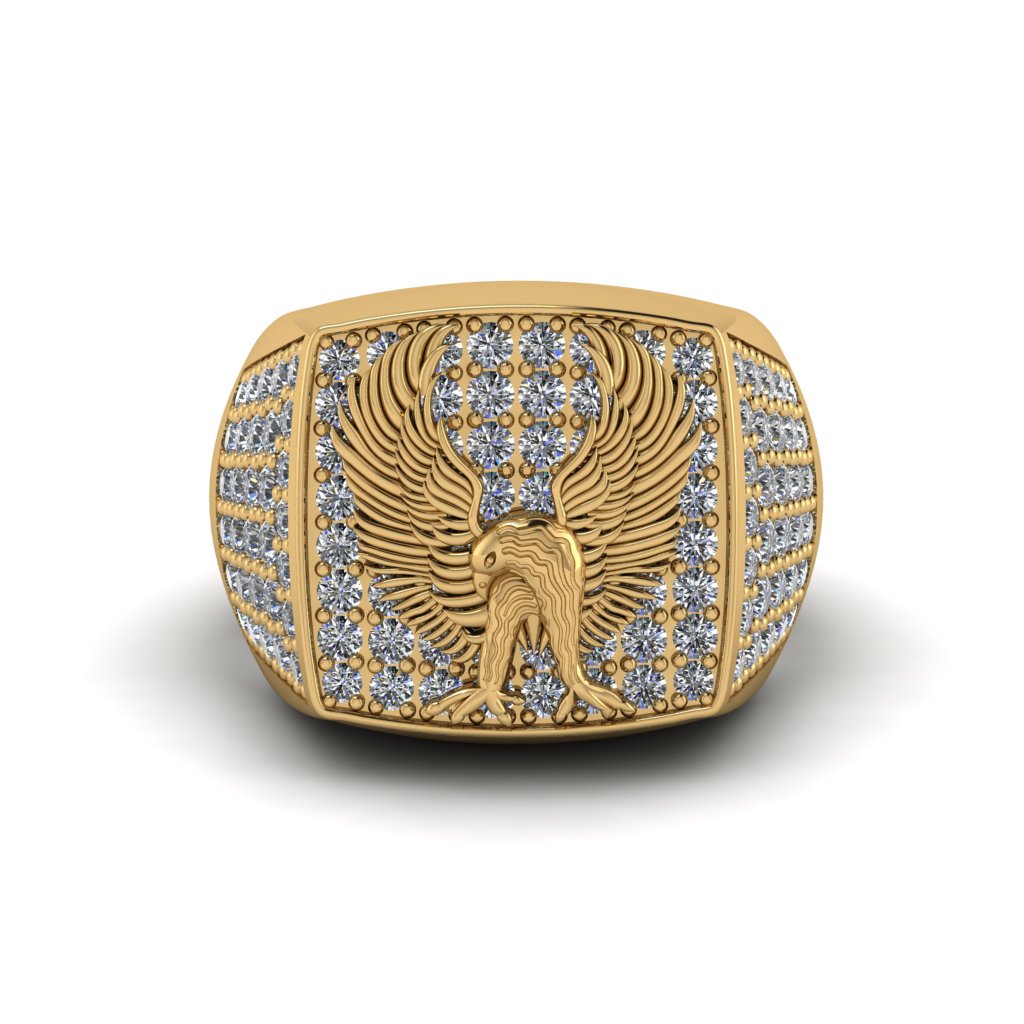 Diamonds Luxury Gold Eagle Ring - Sutton No. 1