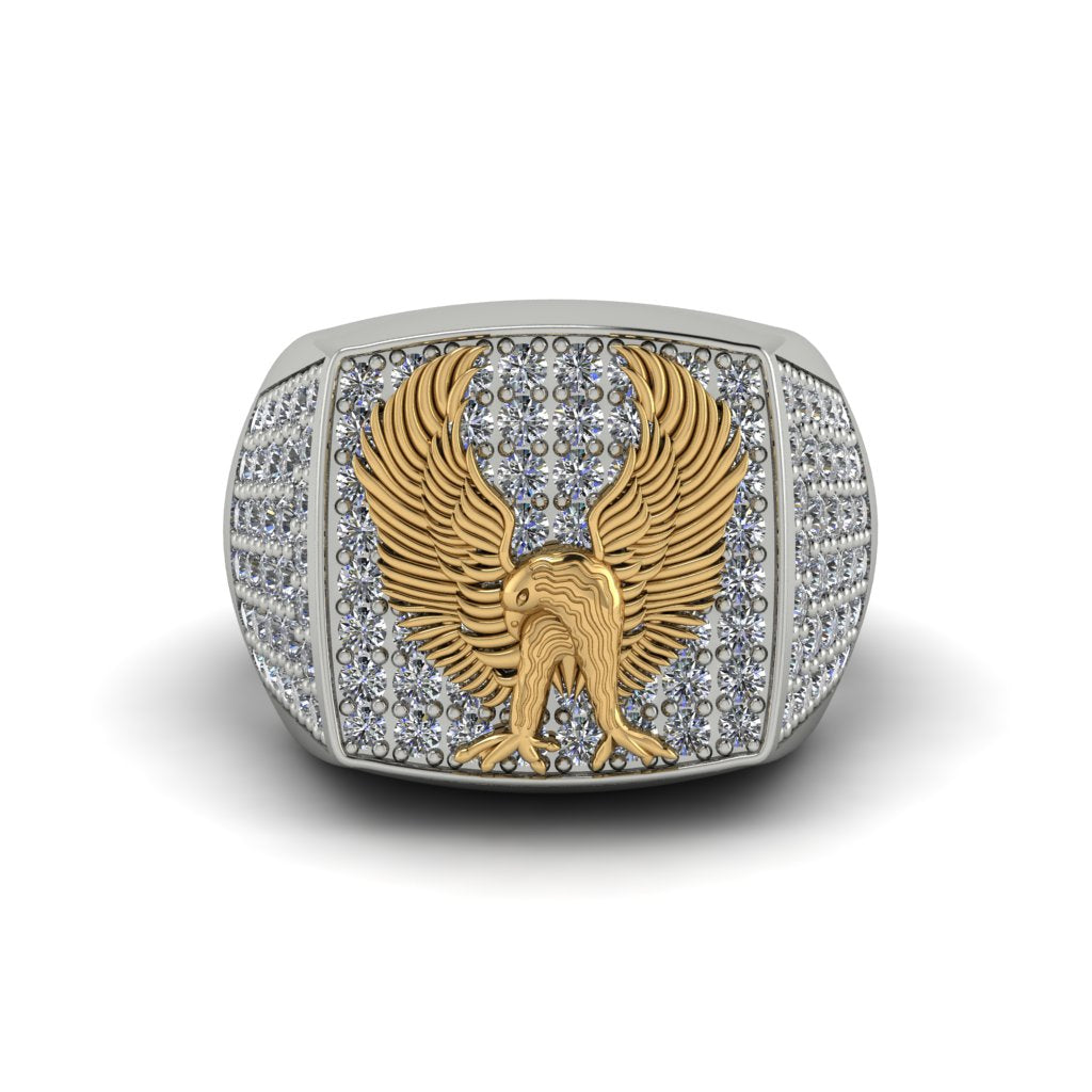 Diamonds Luxury Gold Eagle Ring - Sutton No. 18