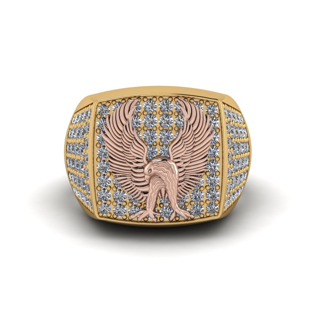 Diamonds Luxury Gold Eagle Ring - Sutton No. 16