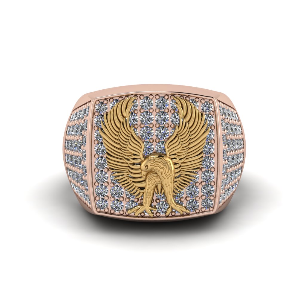 Diamonds Luxury Gold Eagle Ring - Sutton No. 17