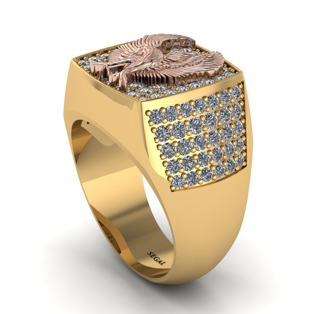 Diamonds Luxury Gold Eagle Ring - Sutton No. 16