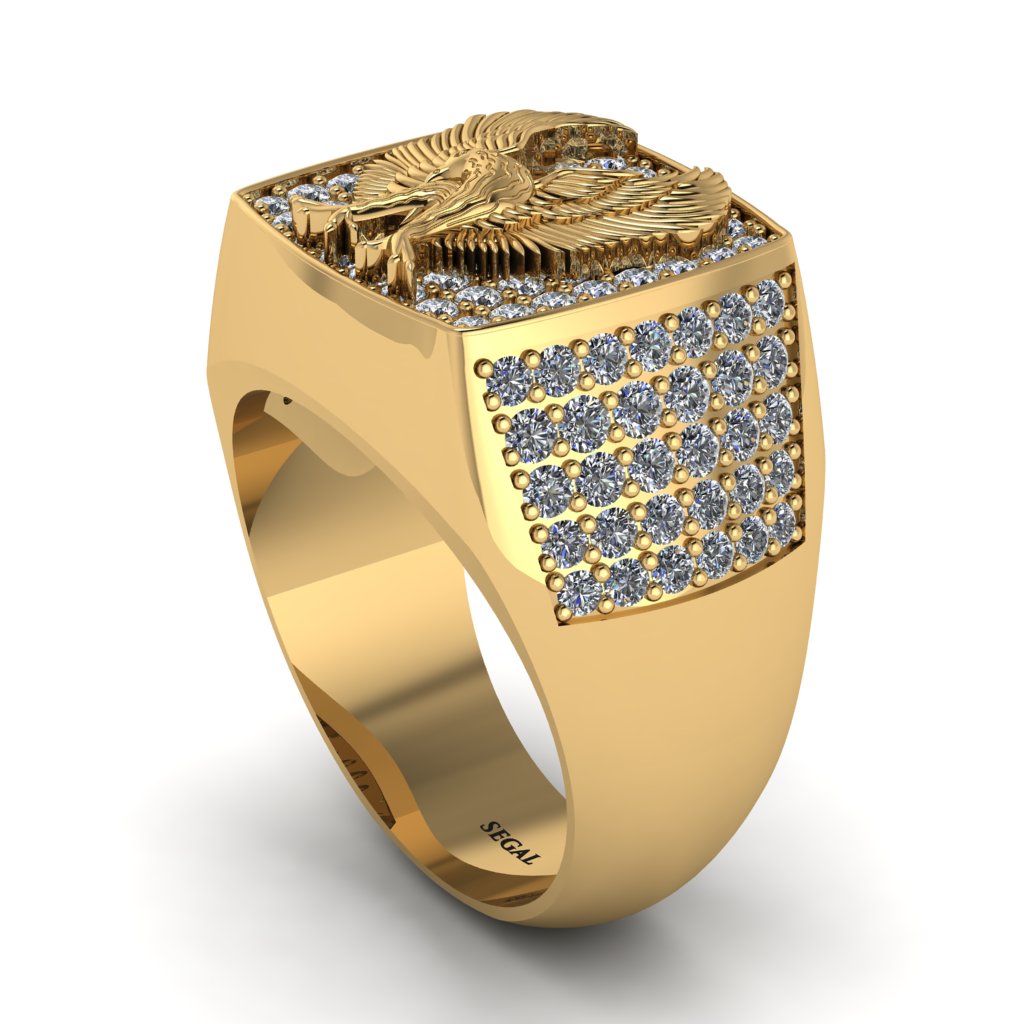 Diamonds Luxury Gold Eagle Ring - Sutton No. 1