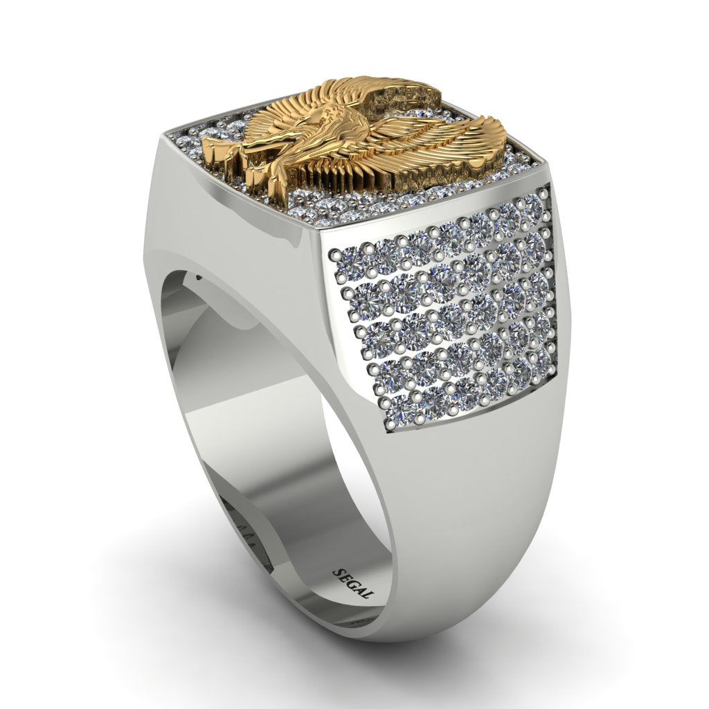 Diamonds Luxury Gold Eagle Ring - Sutton No. 18