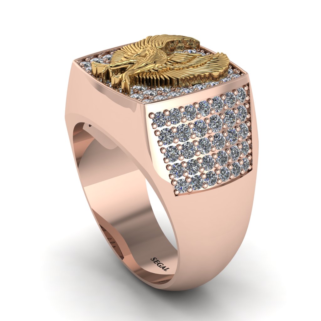 Diamonds Luxury Gold Eagle Ring - Sutton No. 17