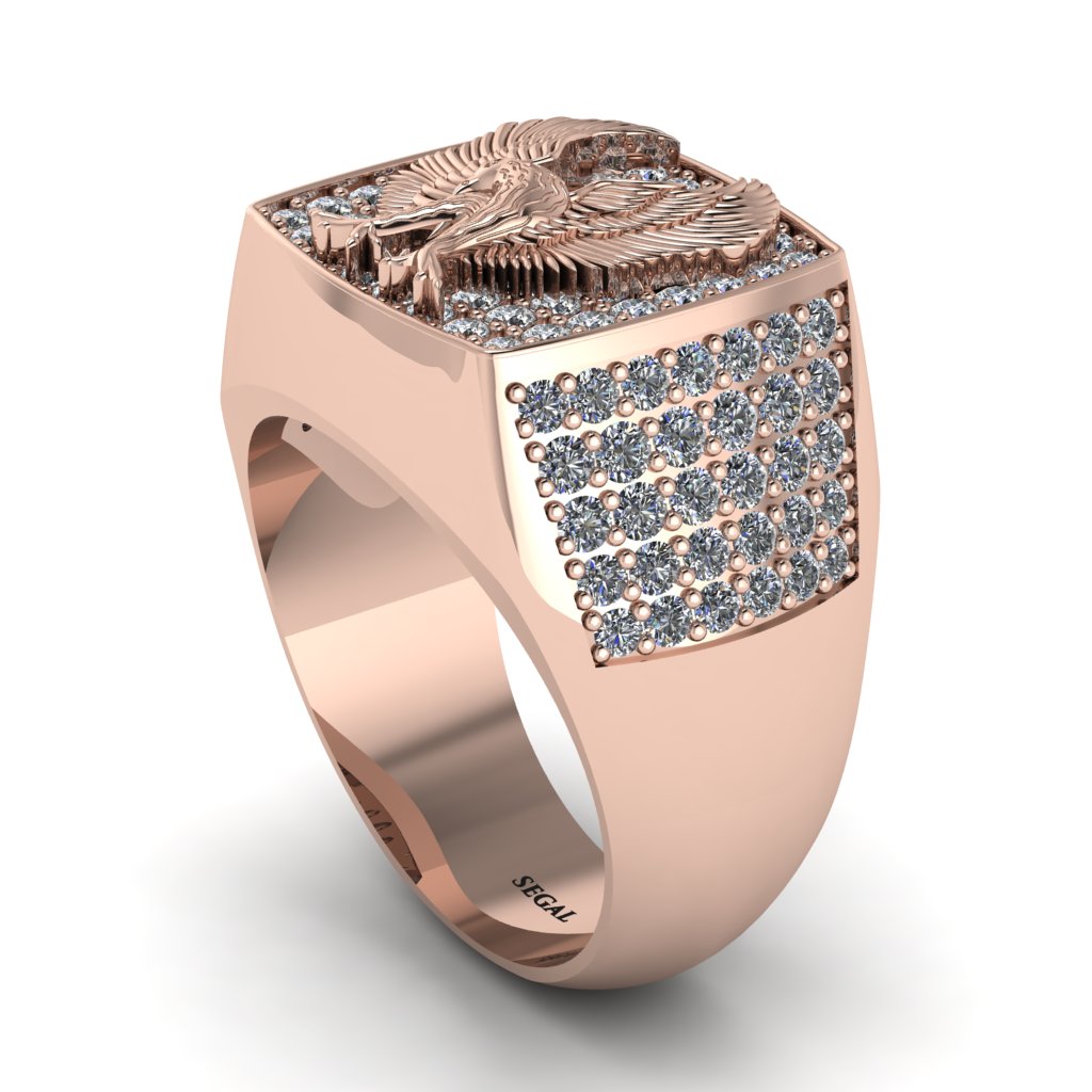Diamonds Luxury Gold Eagle Ring - Sutton No. 2