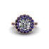 Sapphire Double Halo Cathedral Engagement Ring - Deirdre No. 62 image 2
