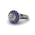 Sapphire Double Halo Cathedral Engagement Ring - Deirdre No. 63 image 3