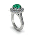 Diamond Double Halo Cathedral Engagement Ring - Deirdre No. 6
