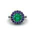 Sapphire Double Halo Cathedral Engagement Ring - Deirdre No. 66 image 2