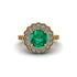Diamond Double Halo Cathedral Engagement Ring - Deirdre No. 4 image 2