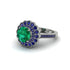 Sapphire Double Halo Cathedral Engagement Ring - Deirdre No. 66 image 3