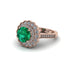 Diamond Double Halo Cathedral Engagement Ring - Deirdre No. 5 image 3