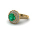 Diamond Double Halo Cathedral Engagement Ring - Deirdre No. 4