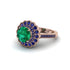 Sapphire Double Halo Cathedral Engagement Ring - Deirdre No. 65 image 3