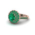 Emerald Double Halo Cathedral Engagement Ring - Deirdre No. 20 image 3