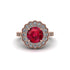 Diamond Double Halo Cathedral Engagement Ring - Deirdre No. 11 image 2
