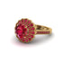 Ruby Double Halo Cathedral Engagement Ring - Deirdre No. 55 image 3