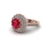 Diamond Double Halo Cathedral Engagement Ring - Deirdre No. 11