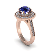 Diamond Double Halo Cathedral Engagement Ring - Deirdre No. 14 image 1