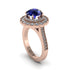 Diamond Double Halo Cathedral Engagement Ring - Deirdre No. 14 image 1