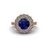 Diamond Double Halo Cathedral Engagement Ring - Deirdre No. 14