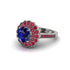 Ruby Double Halo Cathedral Engagement Ring - Deirdre No. 60 image 3