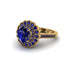 Sapphire Double Halo Cathedral Engagement Ring - Deirdre No. 73