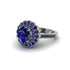 Sapphire Double Halo Cathedral Engagement Ring - Deirdre No. 75 image 3